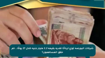 شركات البورصة توزع أرباحًا نقدية بقيمة 2.2 مليار جنيه خلال 27 يومًا.. كم حقق المساهمون؟